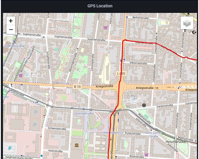 Entwicklertool GPS Location